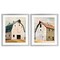 Stupell Industries Rustic Big Barns 2pc Framed Print Under Glass Set, design by Susan Jill